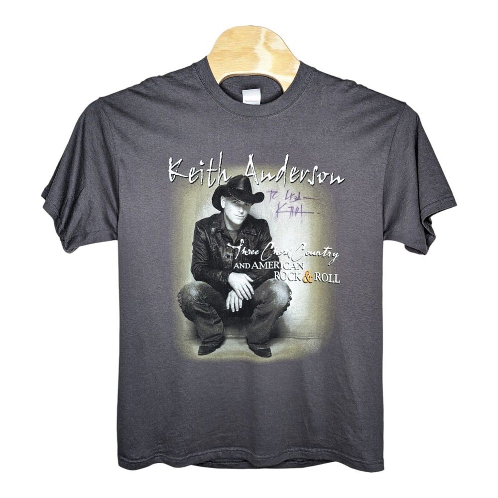 Keith Anderson Autographed‎ T Shirt Large Three Chord Country American Rock